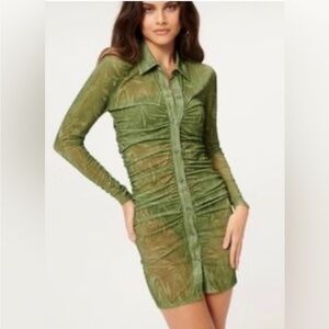 NWT Good American Pesto Swirl Dress